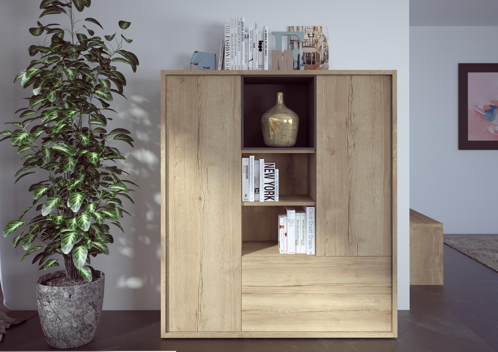 Designerska komoda Frame oak