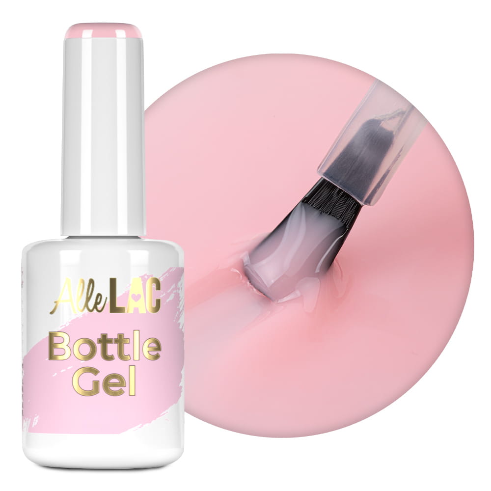 Żel do paznokci w butelce z pędzelkiem Bottle Gel AlleLac Misty Rose 15g