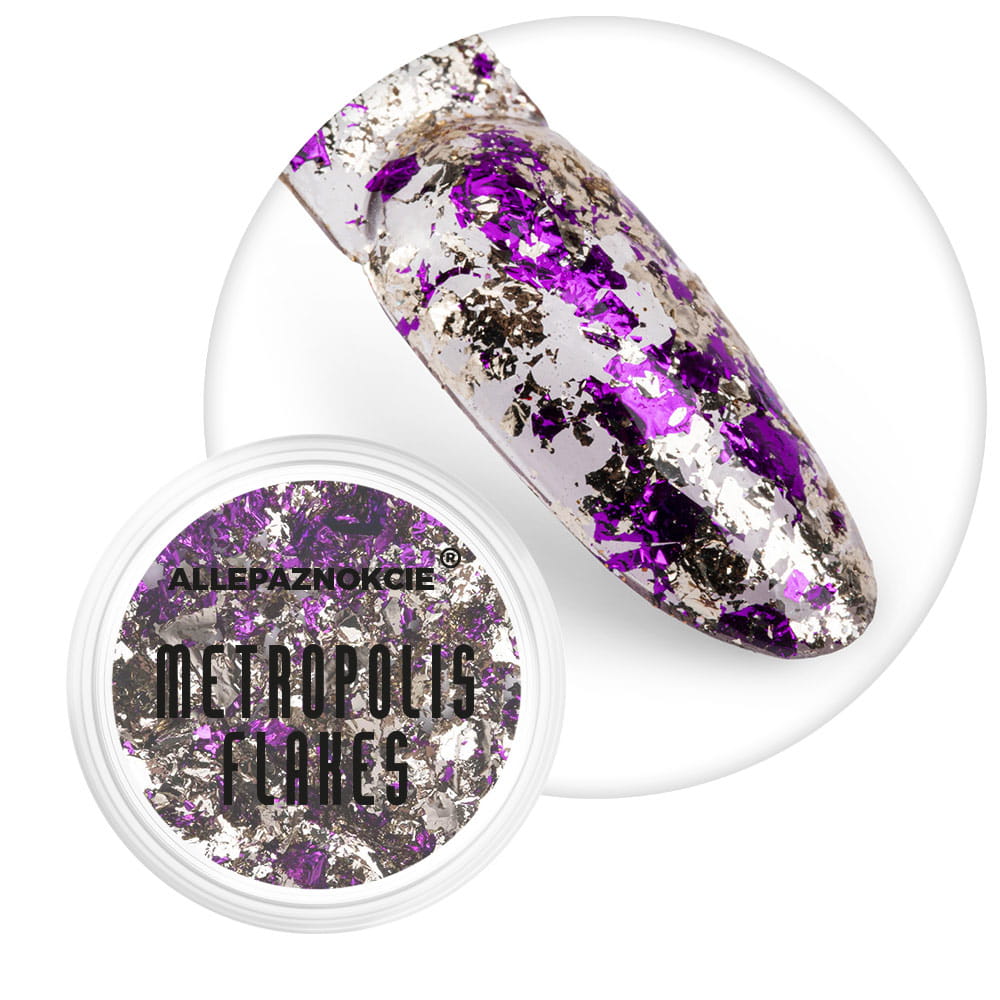 Pyłek do paznokci Metropolis Flakes Allepaznokcie 0,15g Nr 7