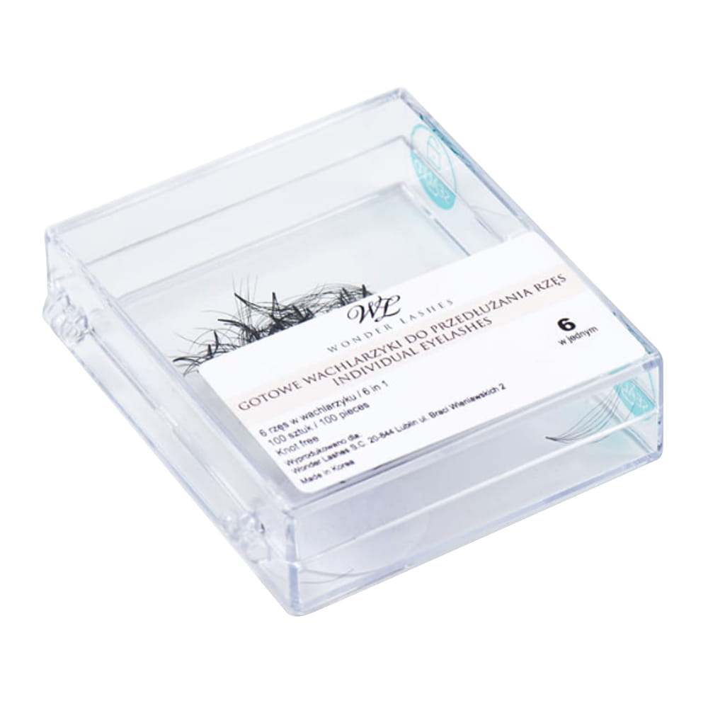 Rzęsy volume metoda objętościowa wachlarzyki Wonder lashes 6 w 1 c 0,08 8 mm