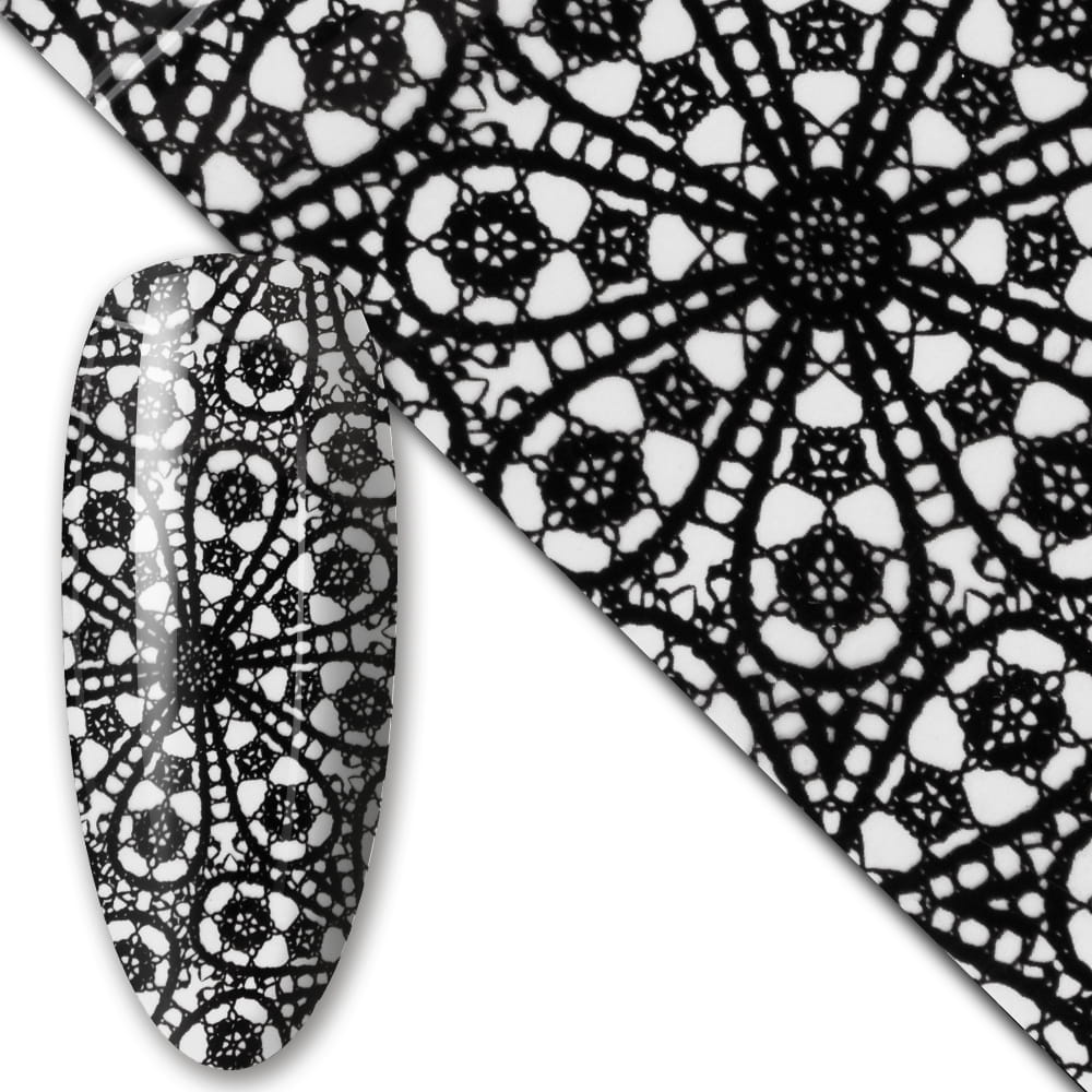 Folia transferowa do paznokci 80 cm Black Nr 8