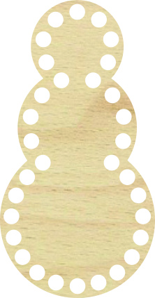 Baza dno koszyka bałwanek do makramy prezent święta 15cm, 8mm