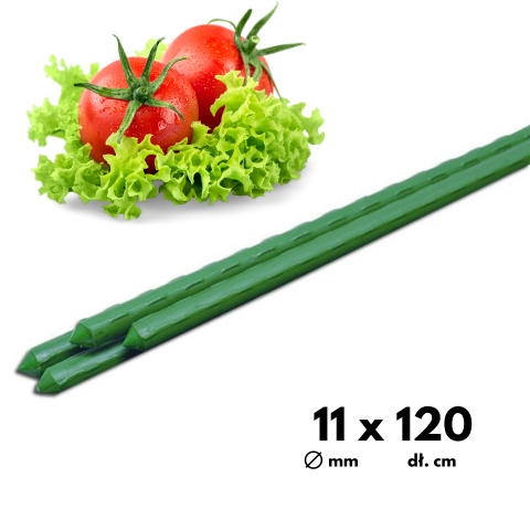Tyczka ogrodowa stalowy palik do pomidorów 1,1cm x 120cm 10szt.