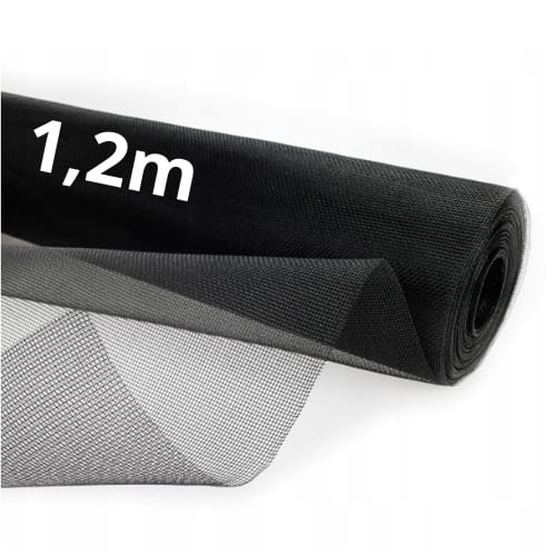 CZARNA siatka na metry 1,2m x 1m MOSKITIERA wytrzymała mocna na komary