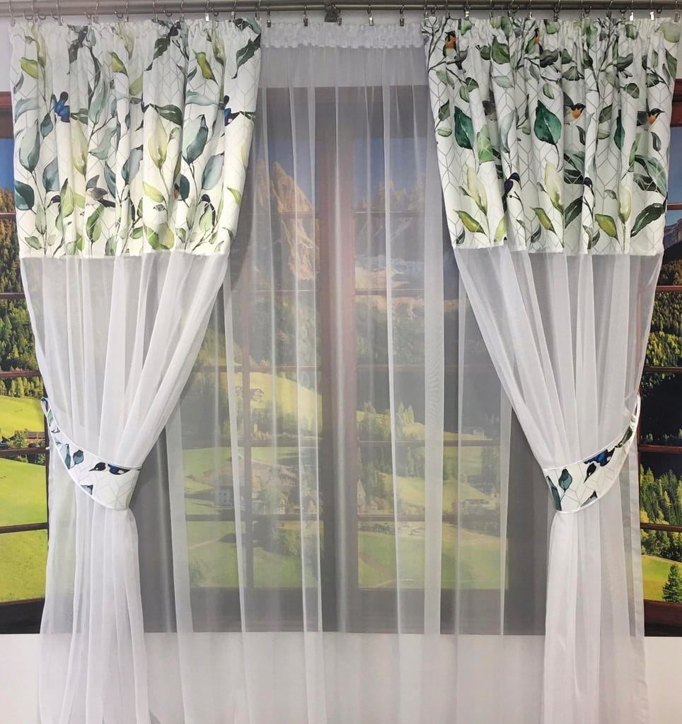 Komplet firan i zasłon do salonu 220x400cm Monako - styl i elegancja