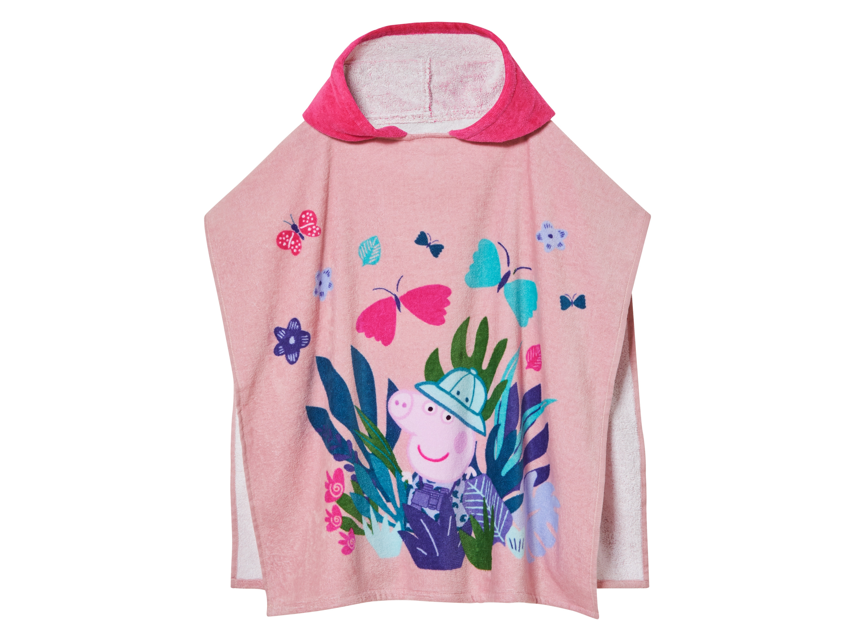 Ponczo kąpielowe dziecięce lub ręcznik plażowy z kolekcji Świnka Peppa Poncho, Różowy