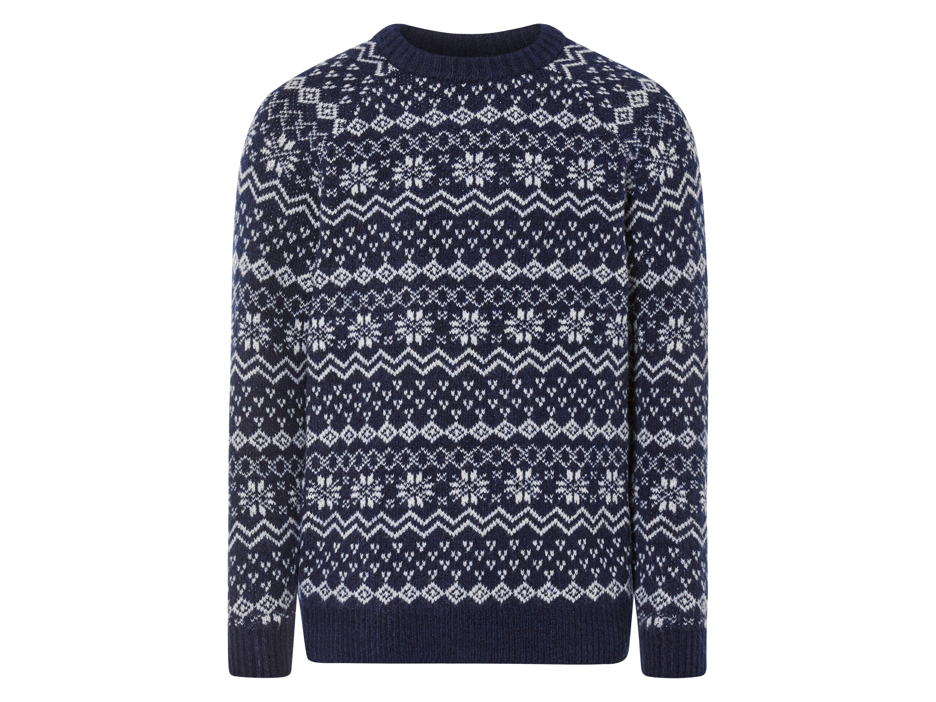 Livergy Sweter świąteczny męski L 52/54, Niebieski