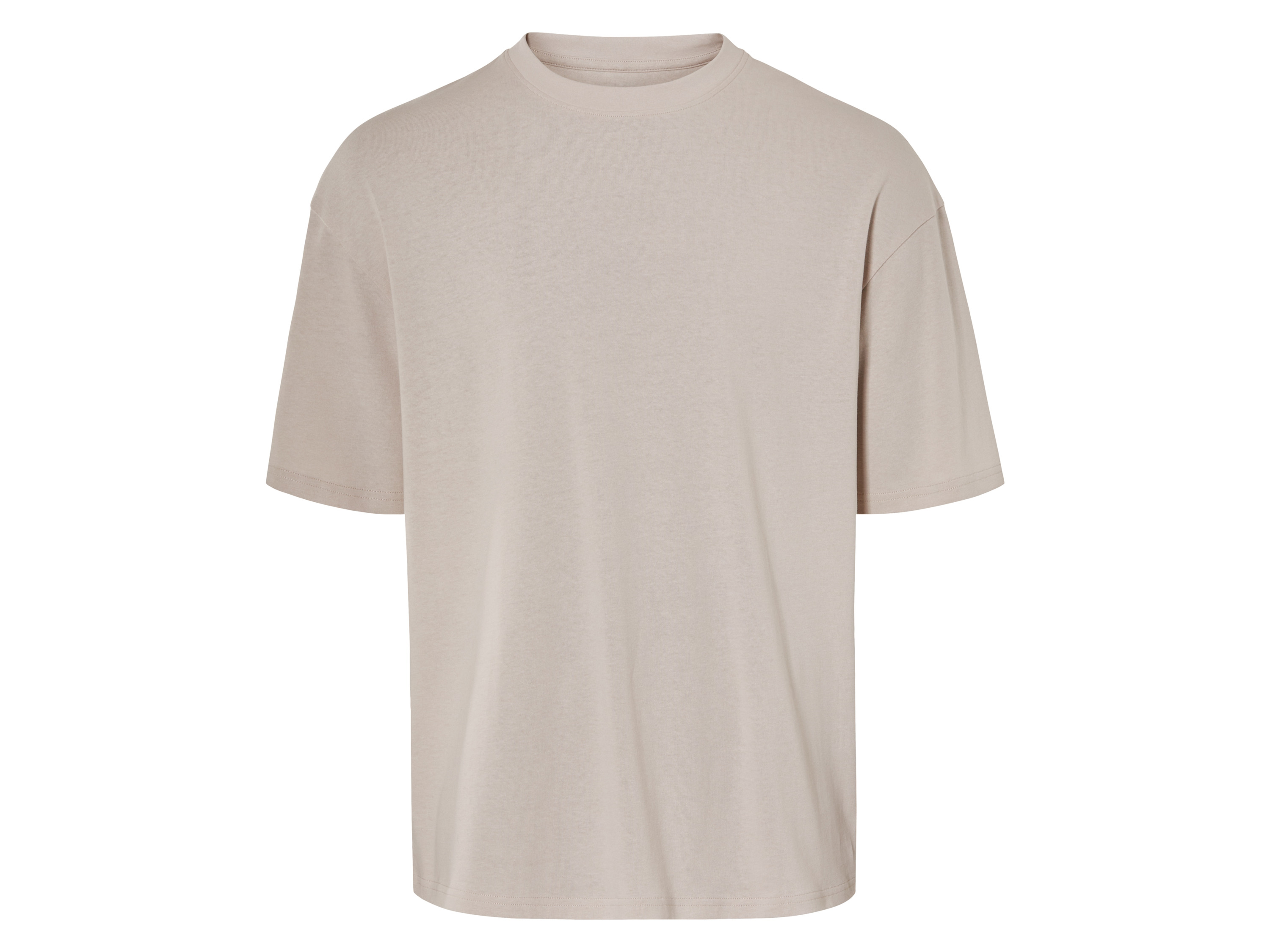 Livergy T-shirt oversize męski z bawełny Biały, XL 56/58