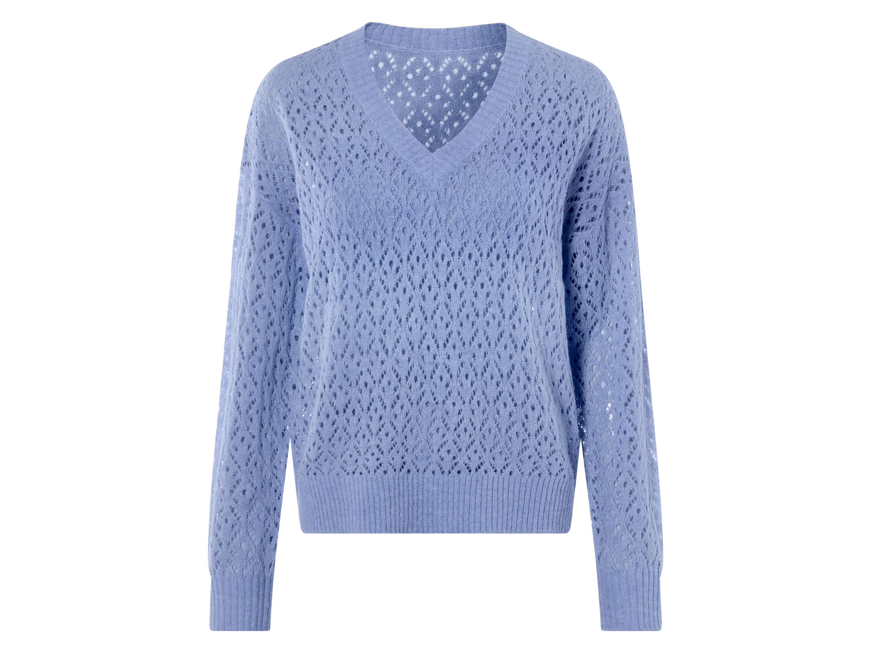 esmara Sweter ażurowy damski Fioletowy, XS 32-34