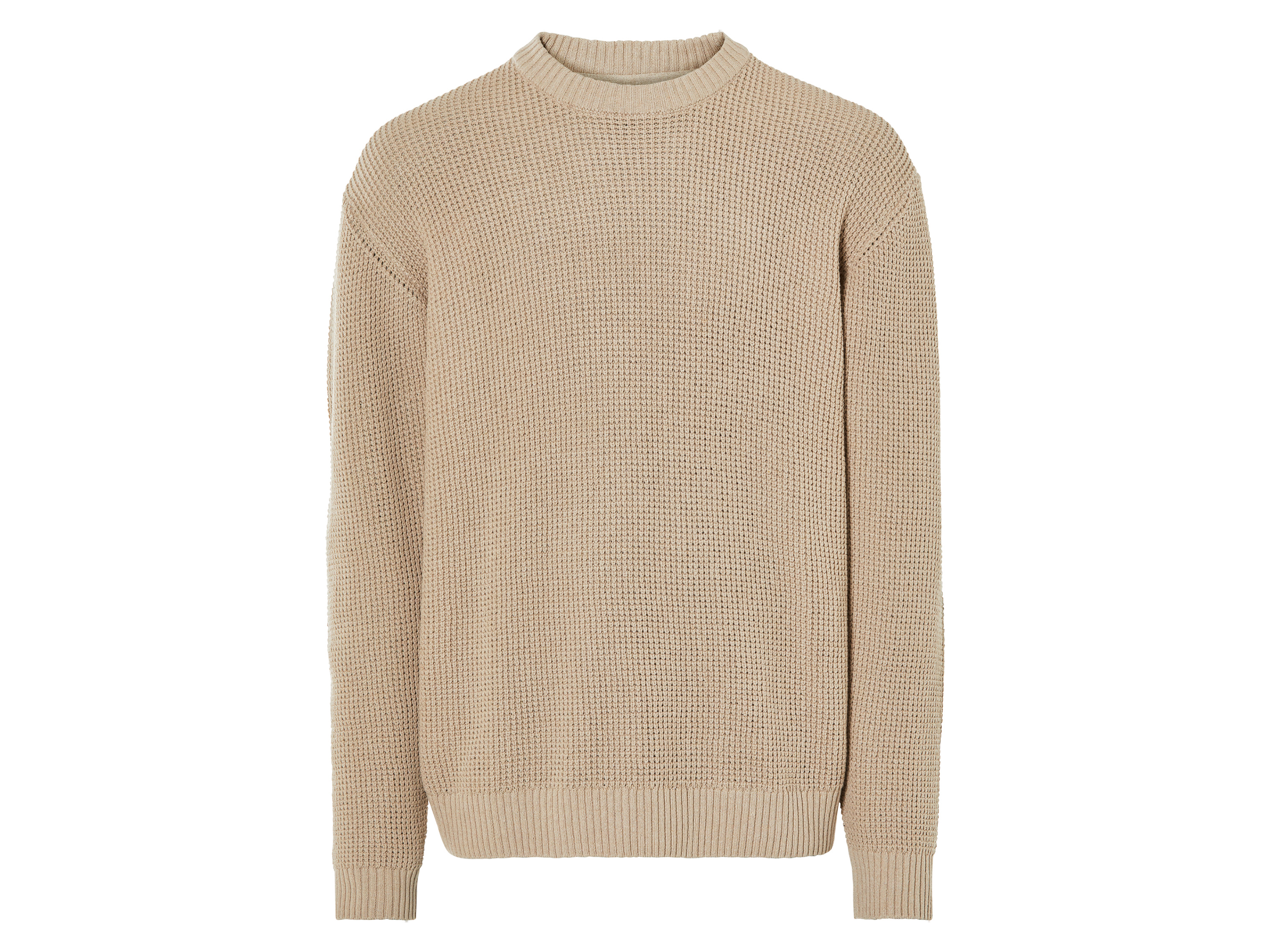 Livergy Sweter męski z grubej dzianiny M 48/50, Beżowy