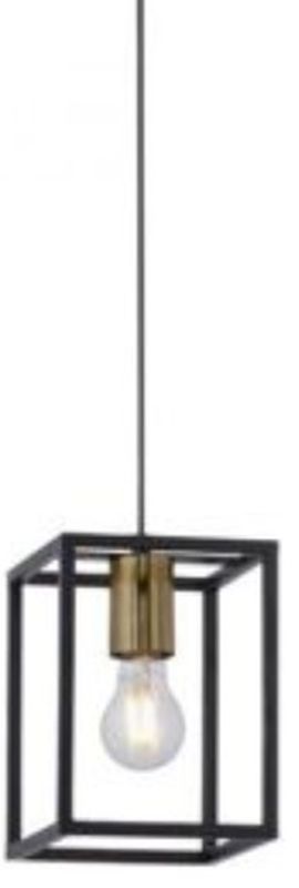 Darmowa Dostawa - Lampa wisząca 1x60 W czarna-mosiądz Just Light Fabio 1581360