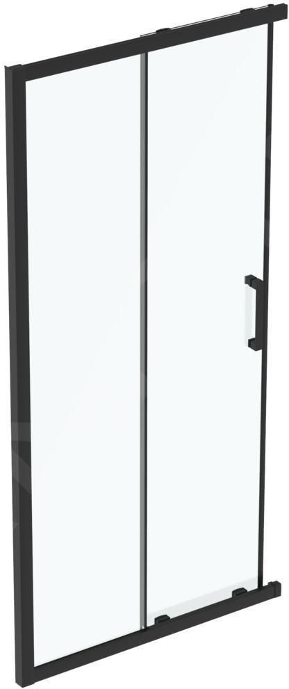 Darmowa Dostawa - Drzwi prysznicowe 100 cm rozsuwane czarny mat/szkło przezroczyste Ideal Standard Connect 2 K9262V3