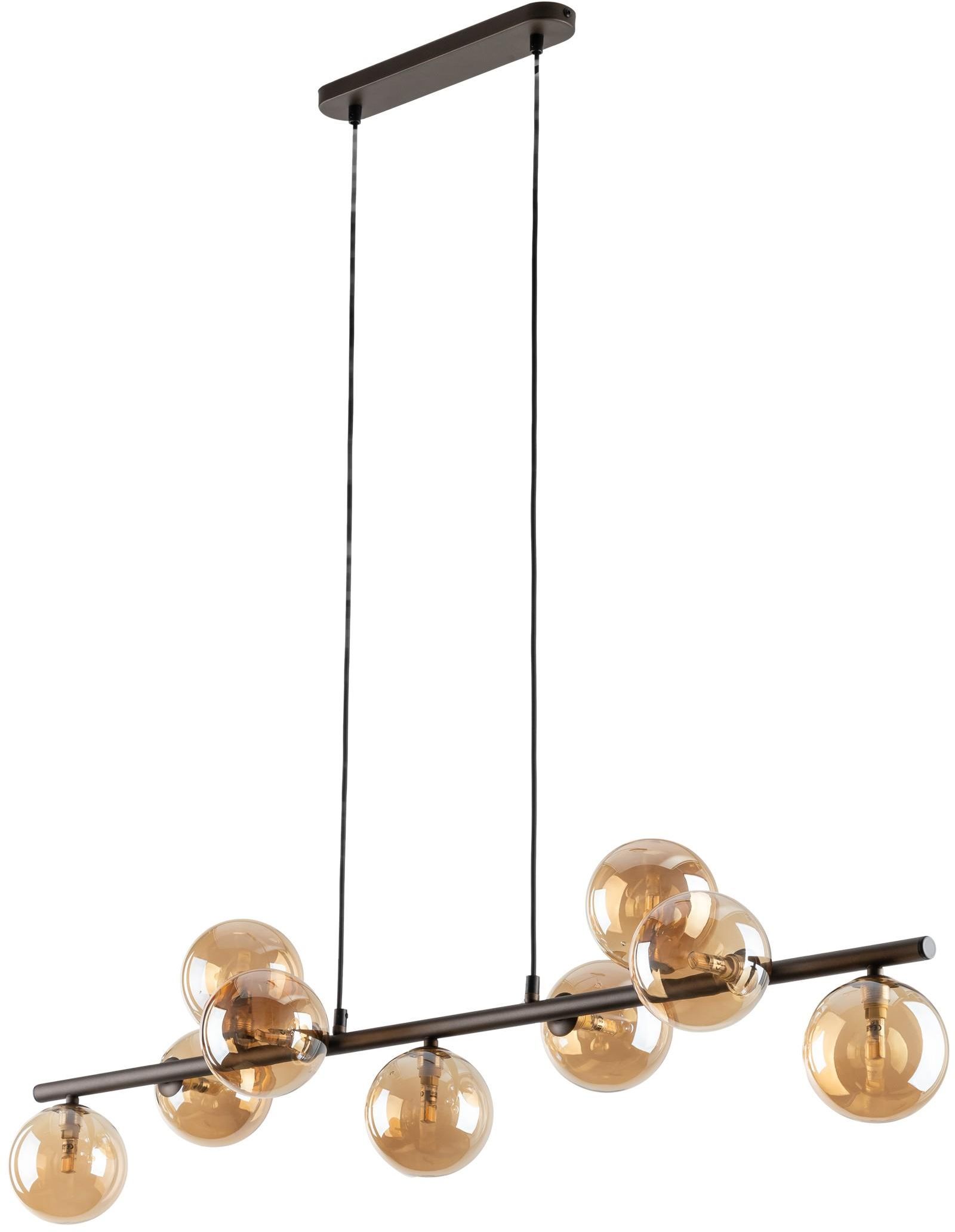 Darmowa Dostawa - Lampa wisząca powyżej 6x15 W brązowa-bursztynowa TK Lighting Estera 4340
