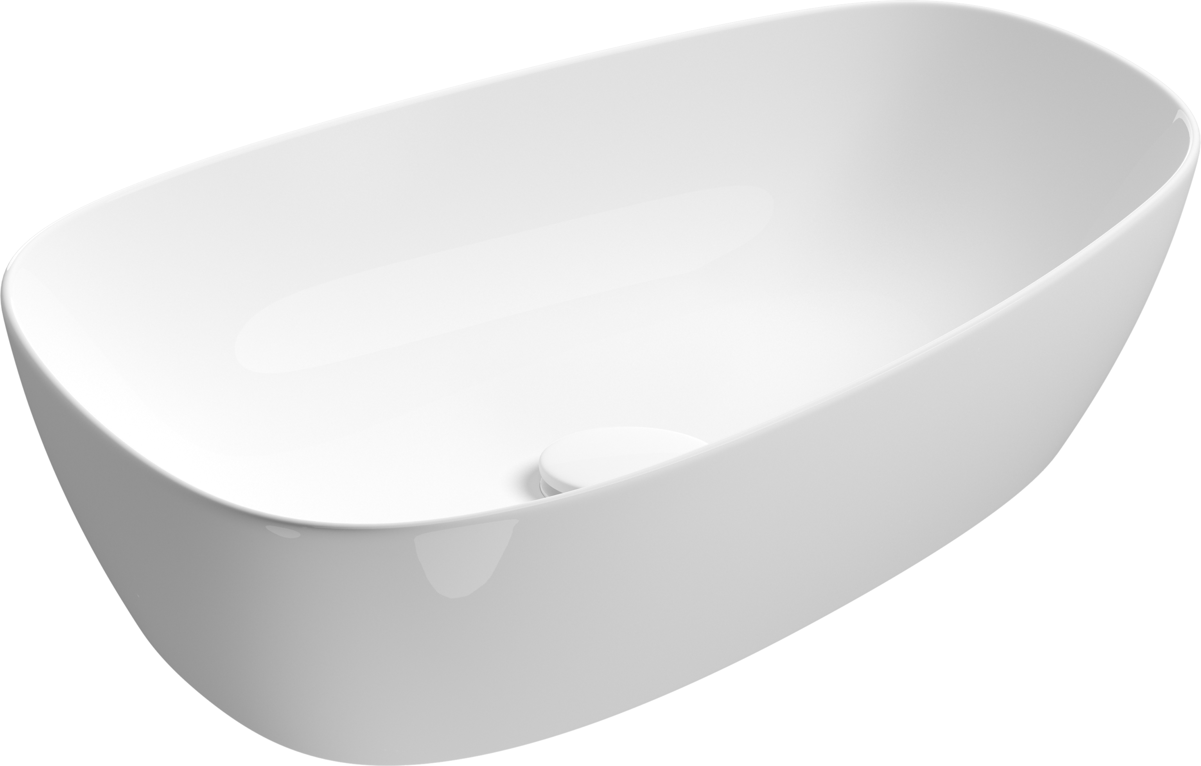 Darmowa Dostawa - Umywalka 60x37 cm nablatowa biała Meissen Keramik Kontra K682003