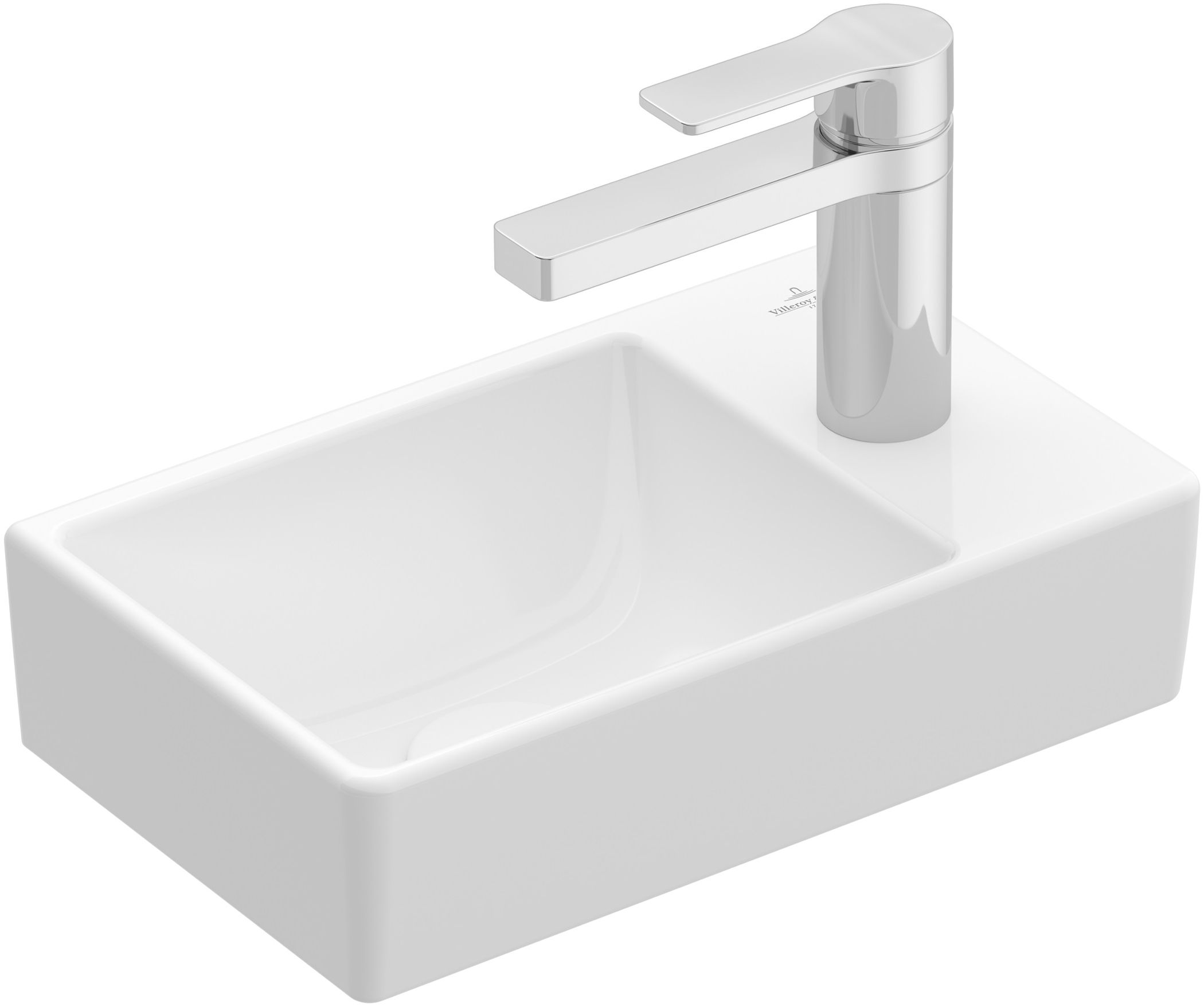Darmowa Dostawa - Umywalka 36x22 cm prostokątna ścienna-meblowa biała Villeroy & Boch Avento 43003LR1