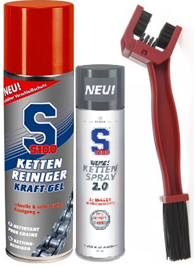 S100 ZESTAW ŁAŃCUCHA KRAFT-GEL +SMAR 100ML+SZCZOTKA - Petrostar
