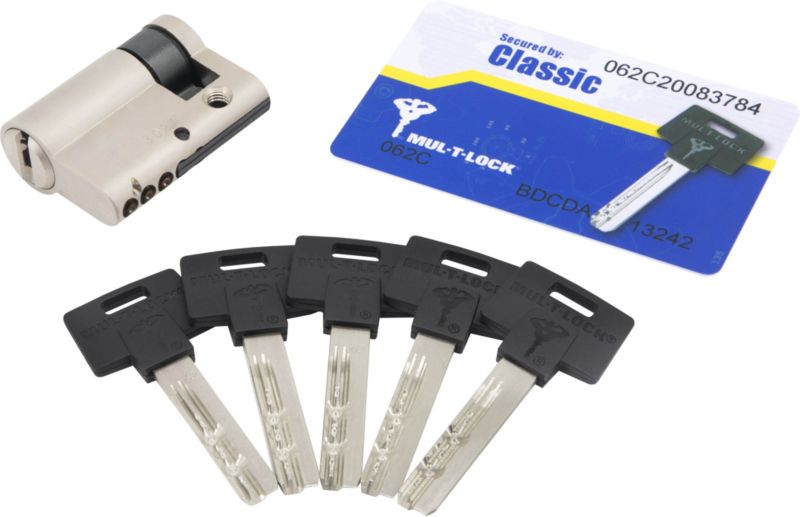 Wkładka atestowana Mul-T-Lock Classic 9,5 x 31 mm satyna