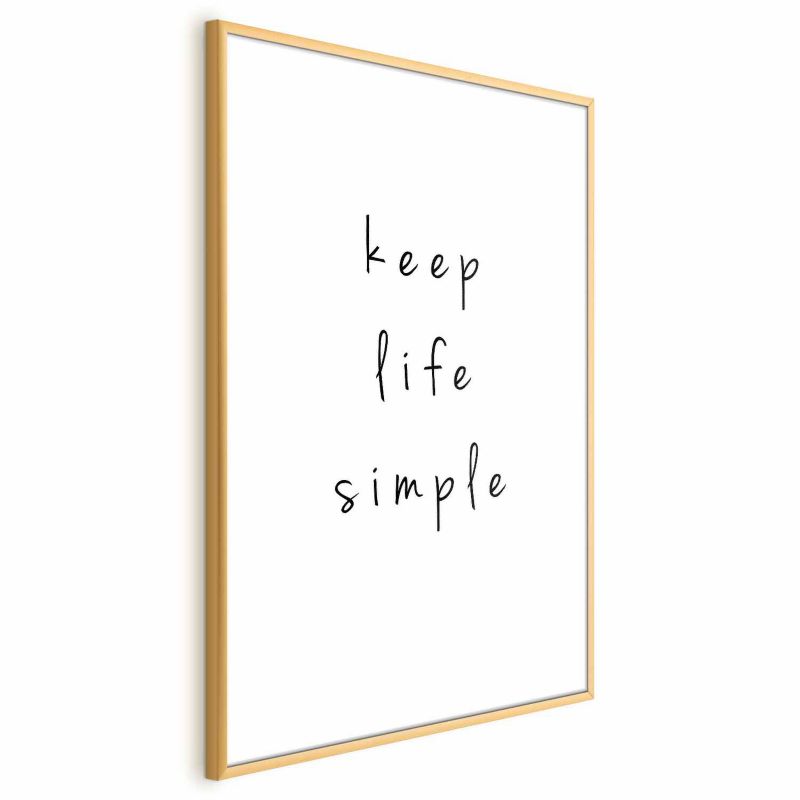 Plakat Artgeist Simple 60x90 cm z ramą złotą 1 szt