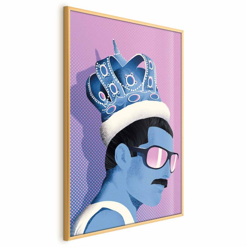 Plakat Artgeist Freddie 29,7x42 cm z ramą złotą 1 szt