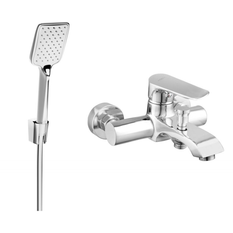 Bateria wannowa z zestawem prysznicowym Mexen Pecos chrom 7273R62-00 1 szt.