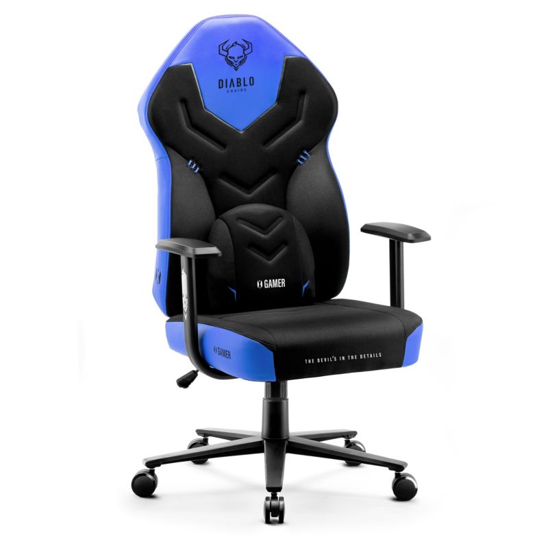 Fotel gamingowy biurowy Diablo X-Gamer czarno-niebieski 1 szt