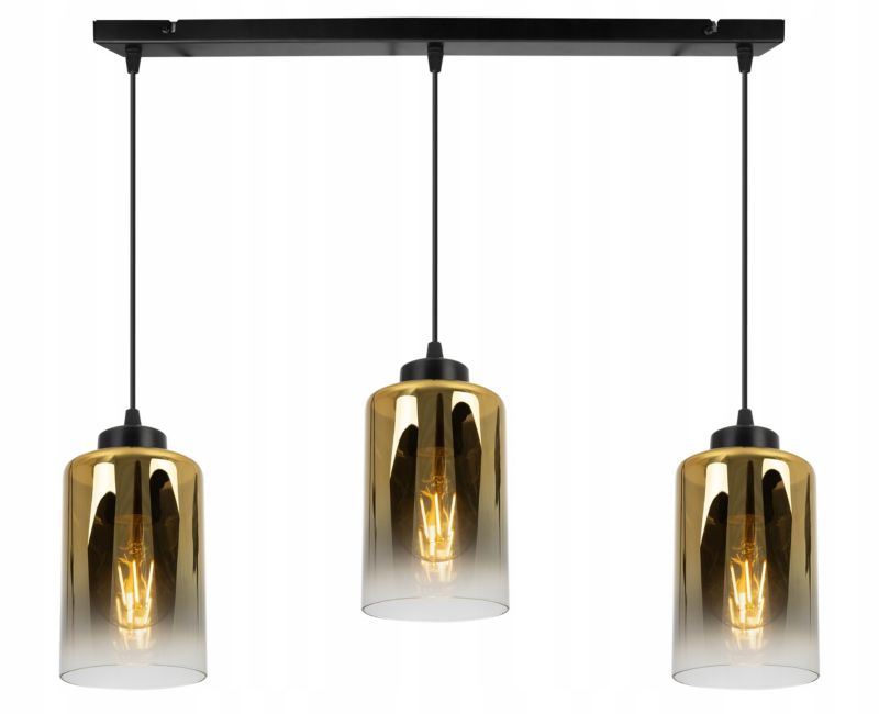Lampa sufitowa wisząca Light Home LH Hella 3x E27 60W złoty 1szt.