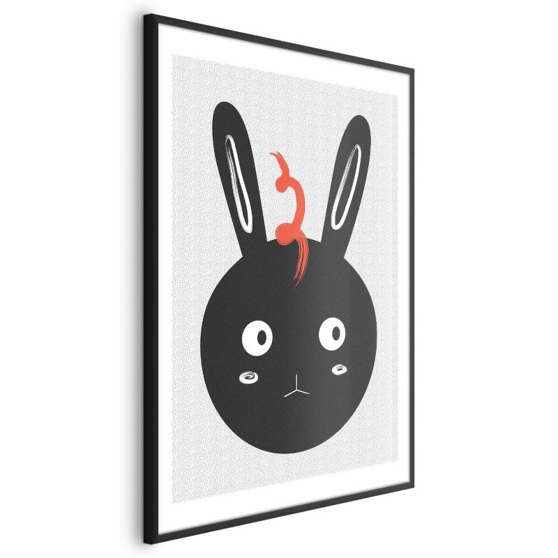 Plakat Artgeist Królik widzi wszystko 40x60 cm z ramą czarną 1 szt