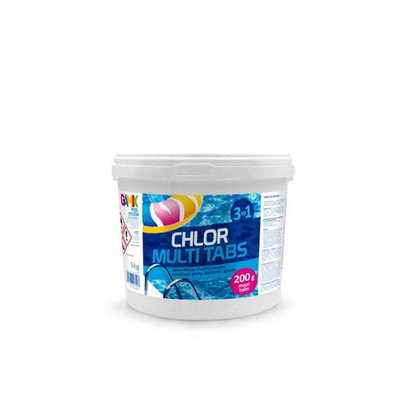 Chlor do basenu multi tabs 200g Gamix 5 kg