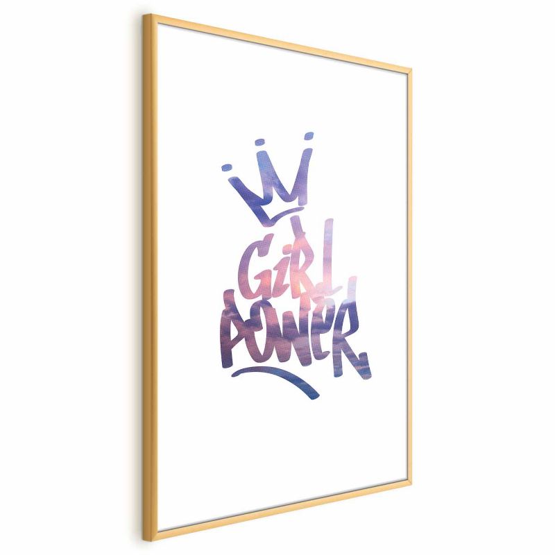 Plakat Artgeist Girl Power 29,7x42 cm z ramą złotą 1 szt