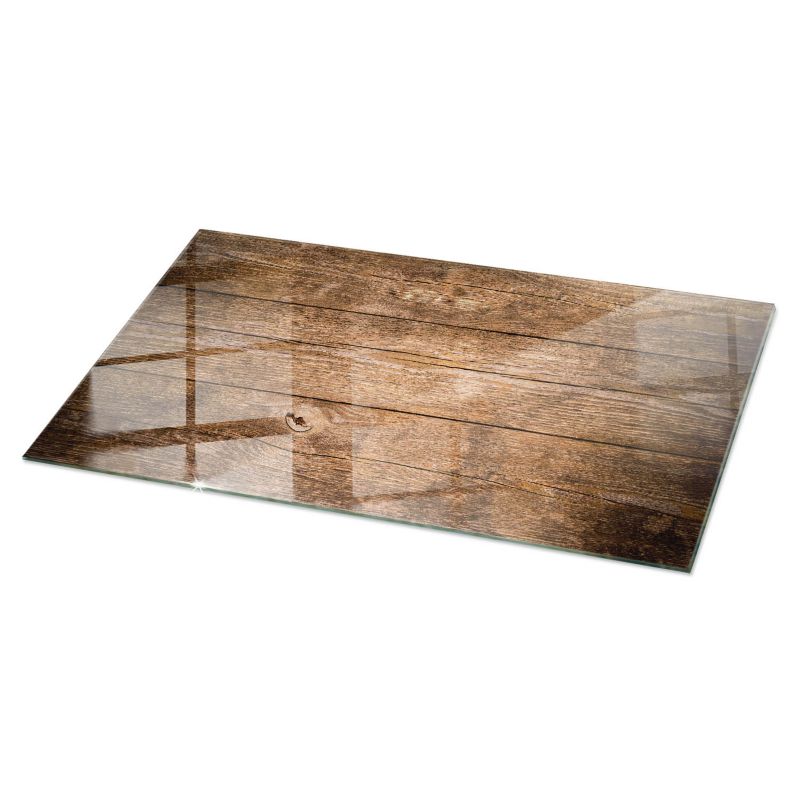 Blat szklany Tulup 100x50 cm Struktura drewnianych desek 1 szt.