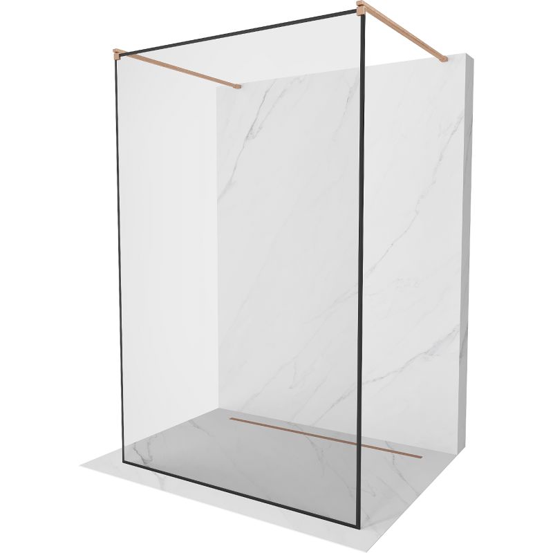 Ścianka prysznicowa Mexen Kioto czarny wzór 120x200 cm 800-120-002-65-70 1 szt.