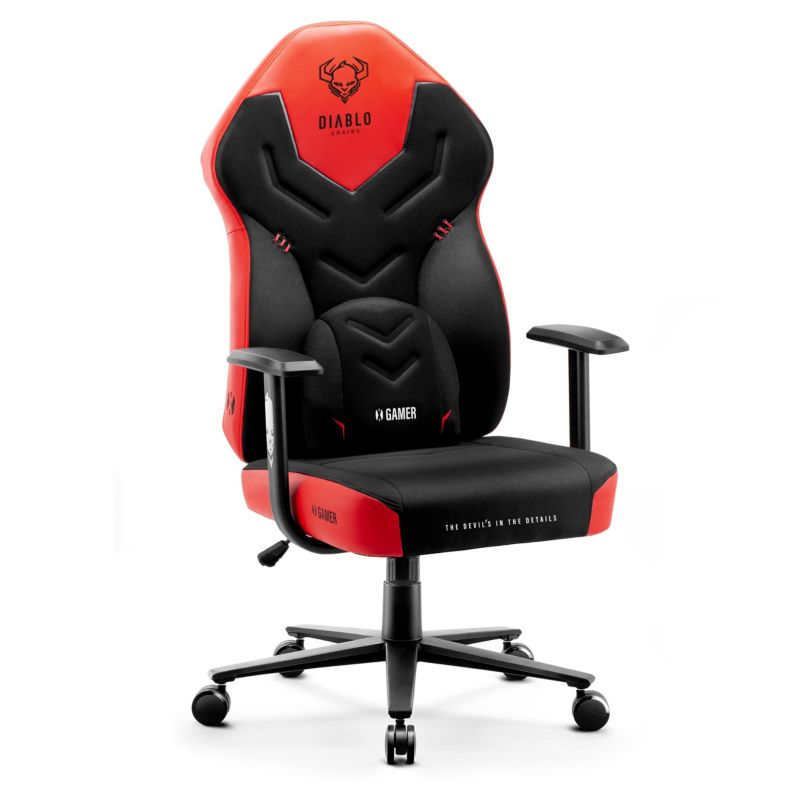 Fotel gamingowy biurowy Diablo X-Gamer czarno-czerwony 1 szt