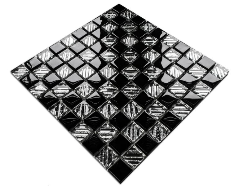 Mozaika szklana Ilcom black chess 30x30cm 1 szt.