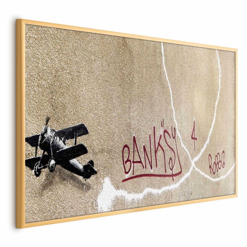 Plakat Artgeist Dwupłatowiec 90x60 cm z ramą złotą 1 szt