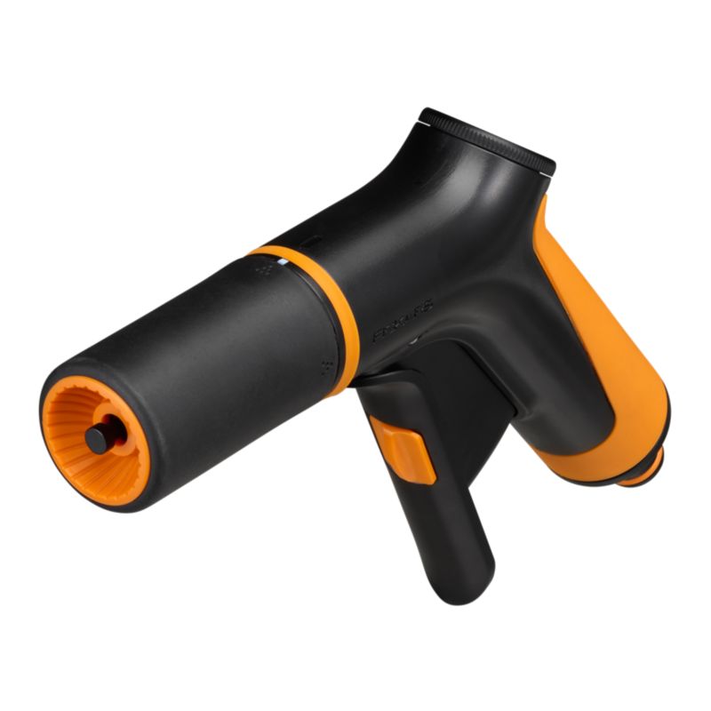 Pistolet zraszający Fiskars z przednim spustem Comfort regulowany czarno-pomarańczowy