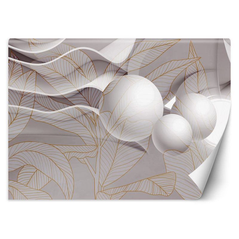 Fototapeta Feeby Złote liście i kule 3D 450x315 1 szt