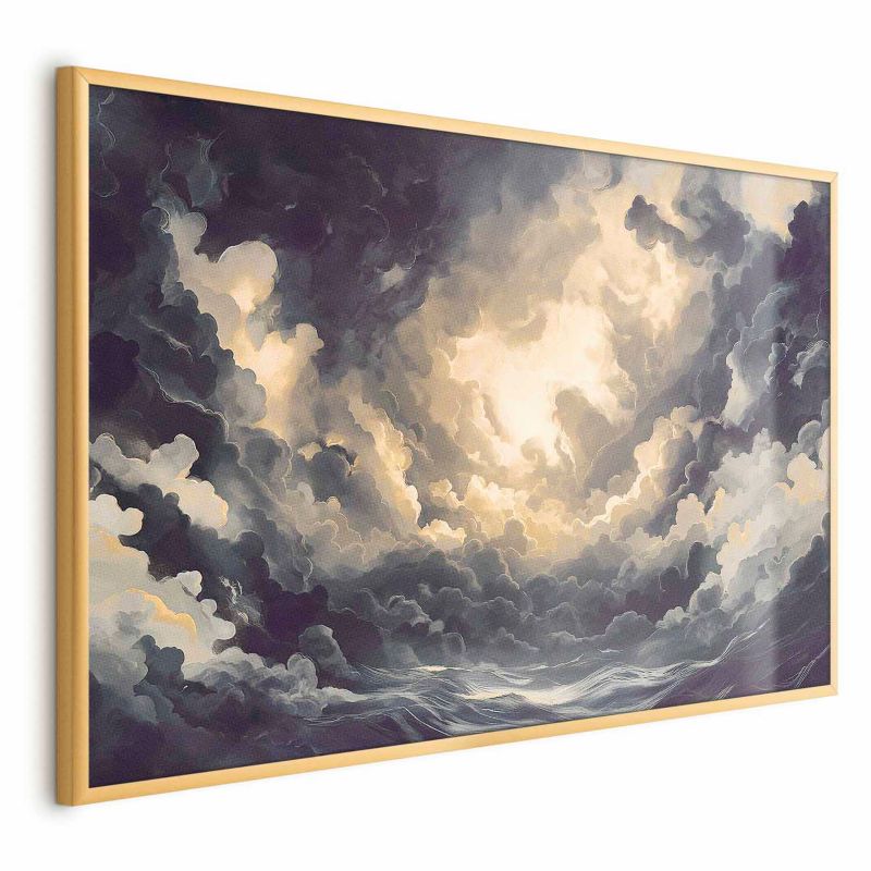 Plakat Artgeist Gra światła 30x21 cm z ramą złotą 1 szt