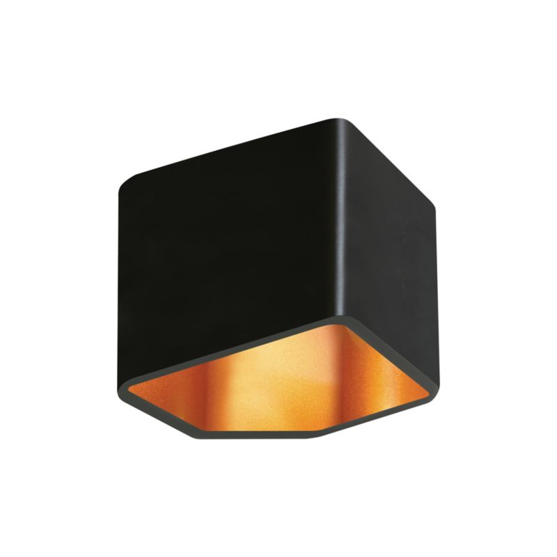 Kinkiet SPOT Light 1xLED 6W Połączenie Czerni z Akcentem Złota, Polski Producent, 1 szt.
