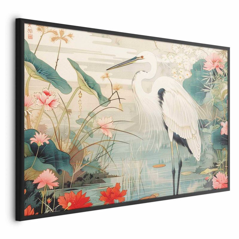 Plakat Artgeist Nad azjatyckim stawem 90x60 cm z ramą czarną 1 szt