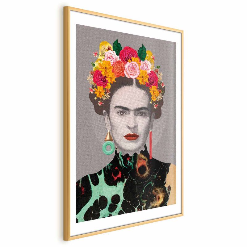 Plakat Artgeist Majestatyczna Frida 21x30 cm z ramą złotą 1 szt