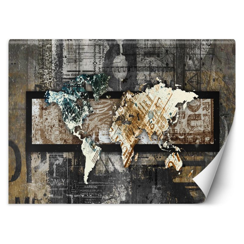 Fototapeta Feeby Stara mapa świata vintage 200x140 1 szt