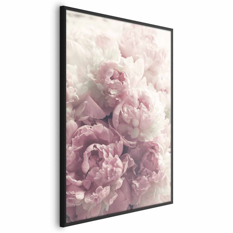 Plakat Artgeist Delikatne piwonie 60x90 cm z ramą czarną 1 szt