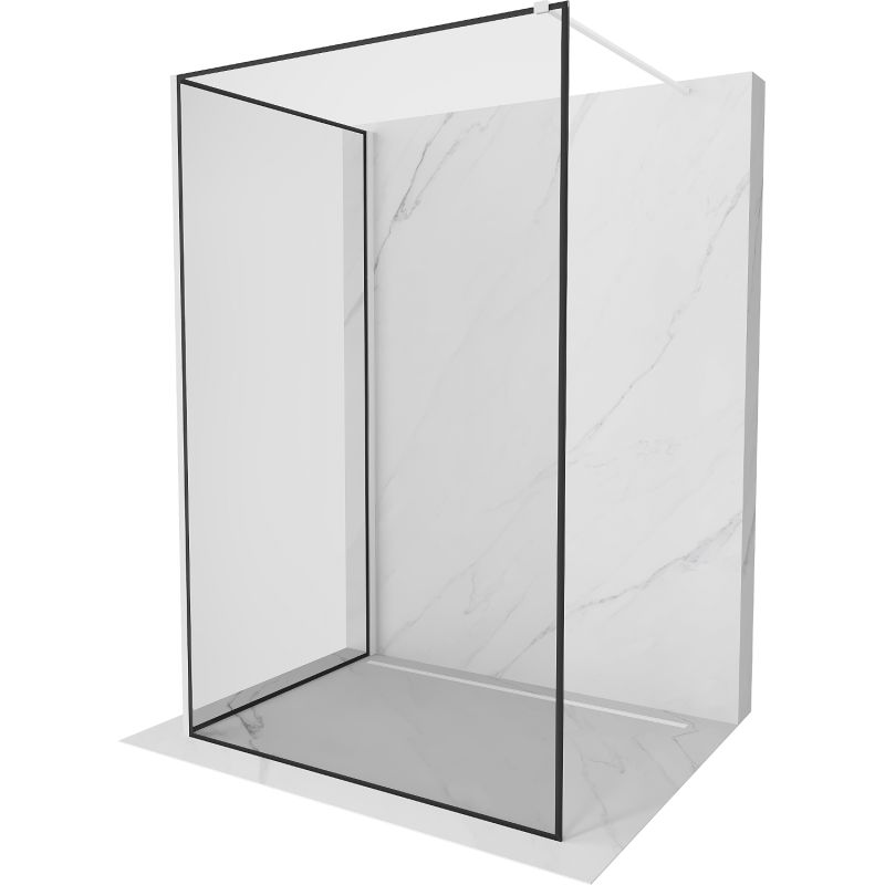 Ścianka prysznicowa walk-in Mexen Kioto czarny wzór biały 120x110 cm 800-120-212-20-70-110 1 szt.