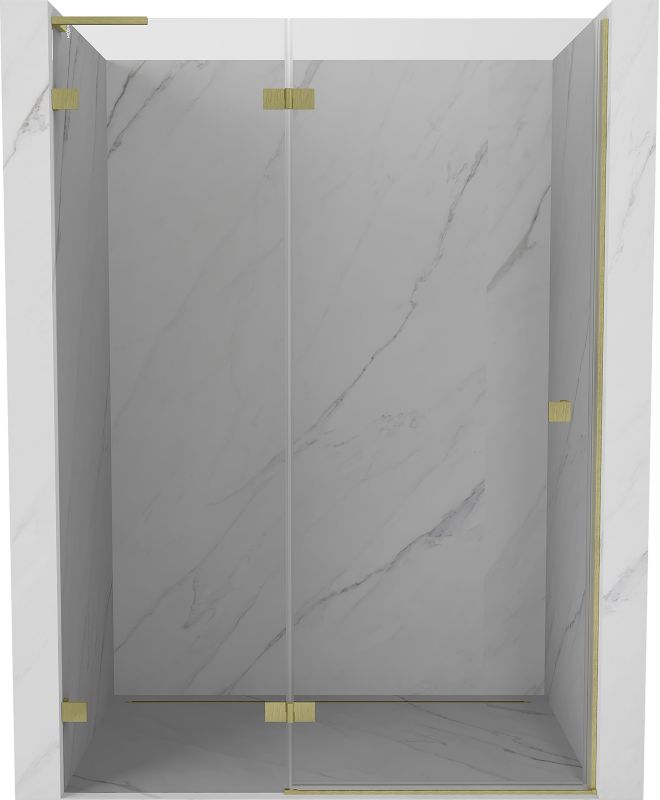 Drzwi prysznicowe Mexen Lunar L złote 135 cm 1 szt.