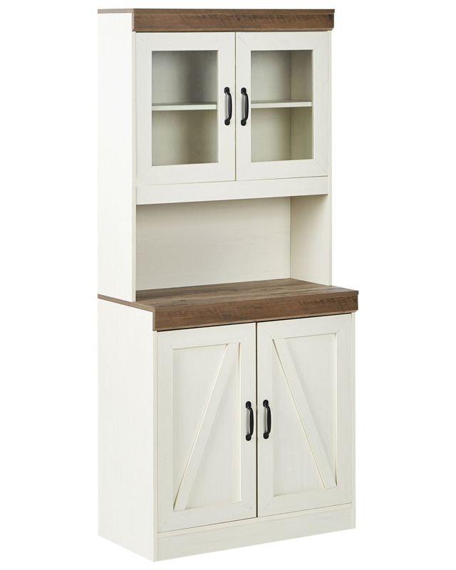 Szafka ze szklanymi drzwiami Kalbarri 80 cm 39 cm Złamana biel 1 szt.