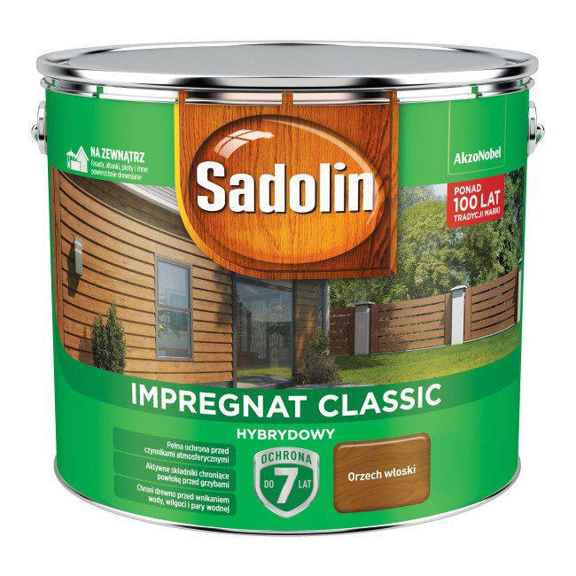 Impregnat do drewna Sadolin Hybrydowy orzech włoski 9 l