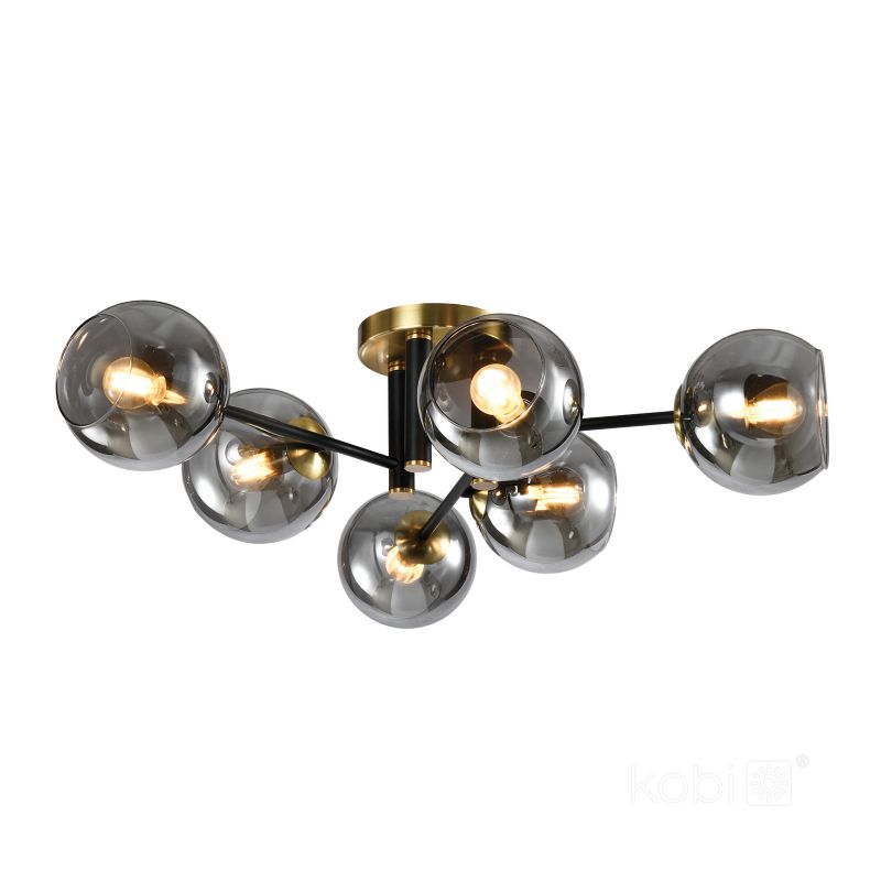 Lampa sufitowa Globe Elegance Smoke Kobi S6 6xE14 1szt.