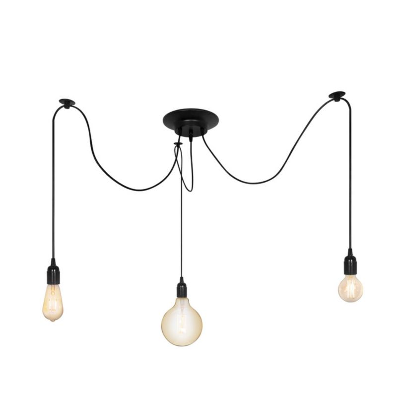 Lampa wisząca Edo Aranea 3xE27 czarny EDO777187 1 szt.