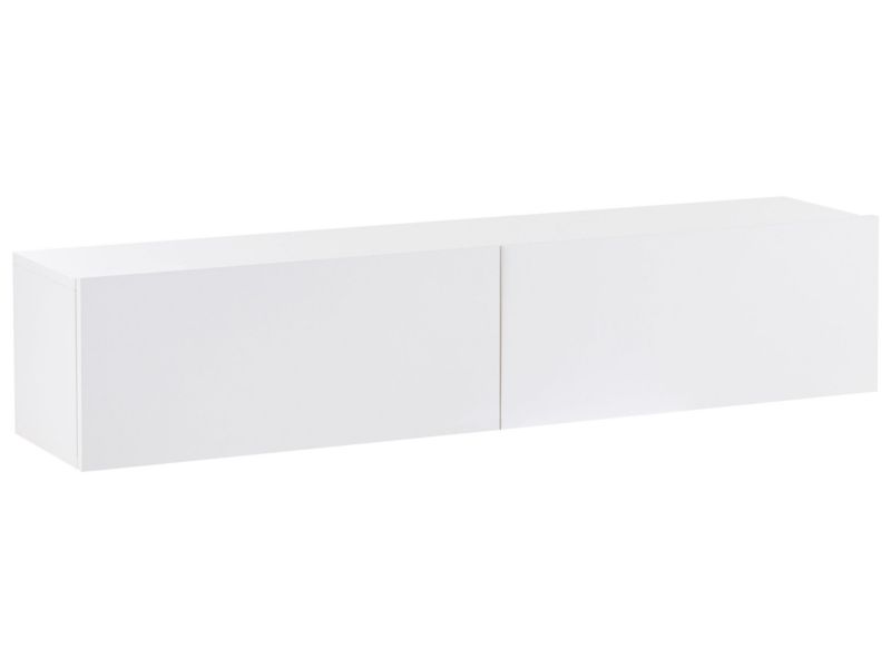 Wisząca szafka RTV 140 cm Gladstone Biały 1 szt.