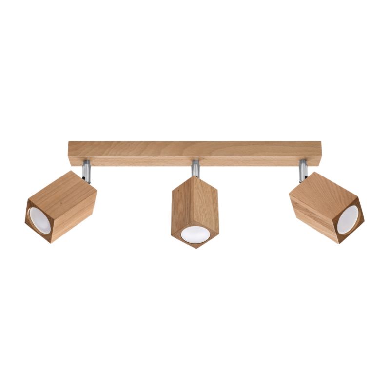 Plafon Sollux Lighting KEKE 3 dąb 1 szt.